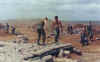 C Battery, 7th Battalion, 15th Field Artillery building bunkers at Ban Me Thuot during the Vietnam War