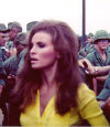 Raquel Welch with the Bob Hope USO show in Vietnam during Christmas of 1967