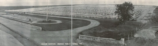White crosses fill the Argonne Cemetery in 1919