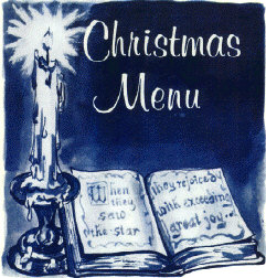 Christmas 1965 menu cover from Vietnam
