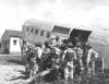 Troops practicing air loading using Dummy aircraft