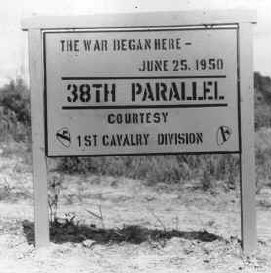 38th Parallel sign