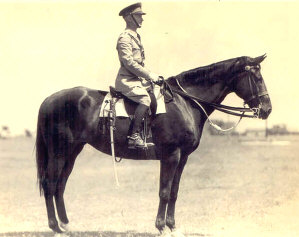 LTC Heard on his horse "Hiram"