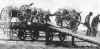 Unloading American caissons and limbers for 75mm guns